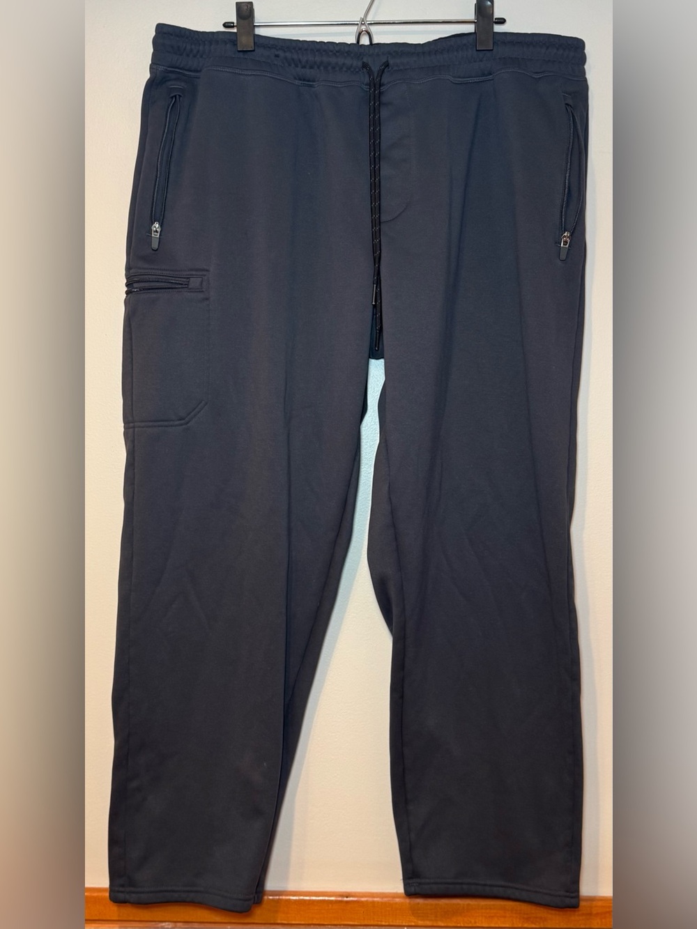 Weatherproof Vintage Men's Fleece-Lined Navy Blue / Grary Cargo Joggers Size XL